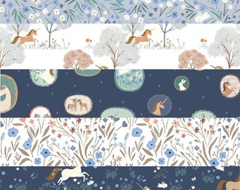 Dreamtopia Bundle / Unicorn Fabric Bundle / Unicorn Floral Fabric / Dear Stella Designs