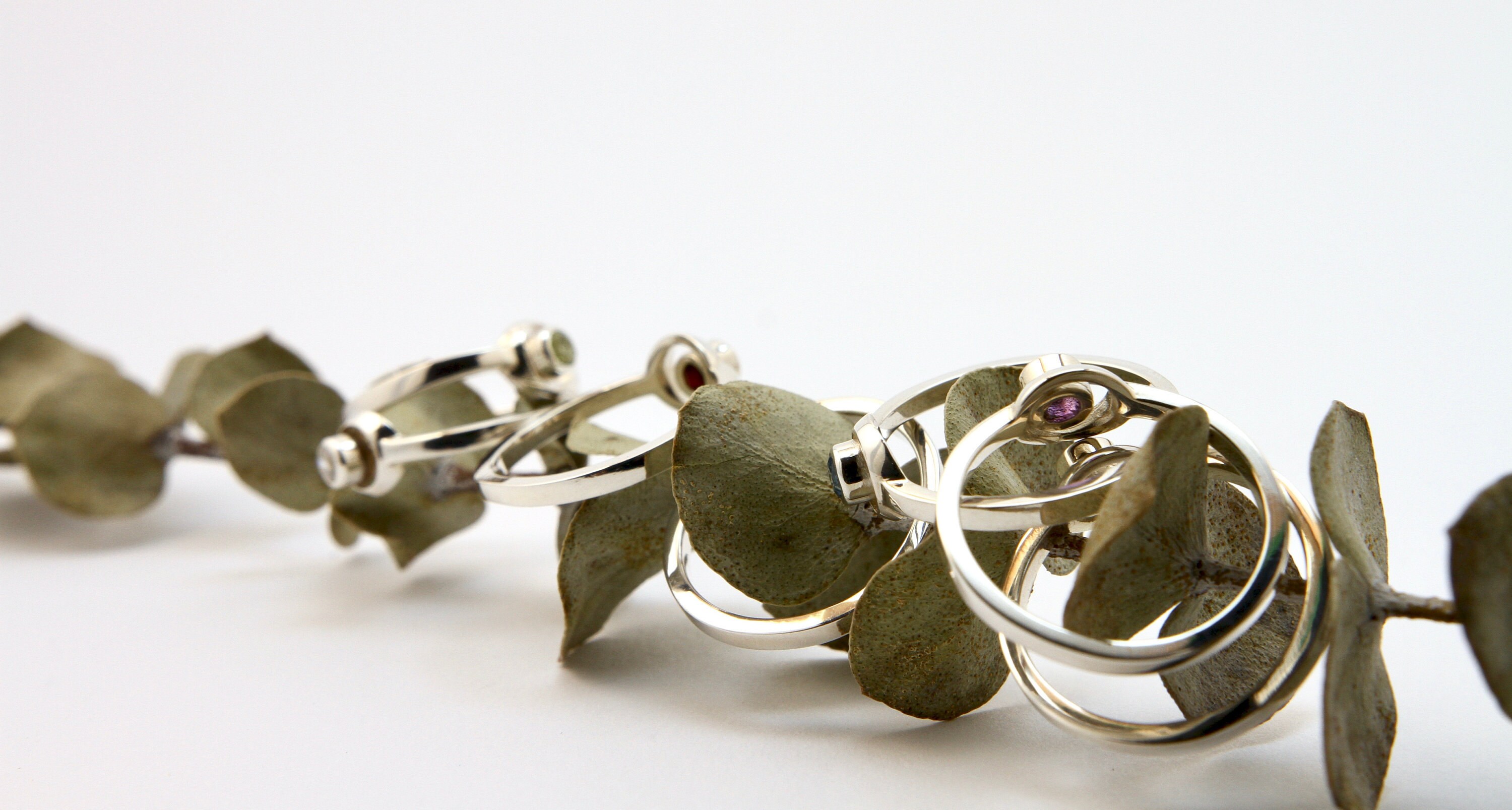 Luna Ring, Sterling Silver With Gemstone, Ring Set With a Zircon