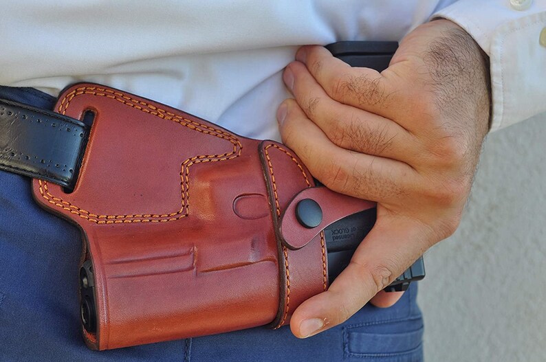 Personalised Handmade Leather Gun Holster Glock 17/19/19X/23 Etsy