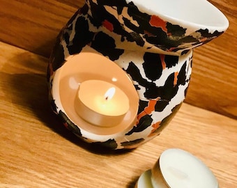 Paint Your Own Ceramic Keepsake Witchs Hat Votive Candle Holder and Battery Operated Tea Light Set