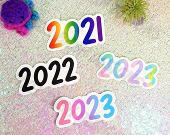 Year Planner Sticker | Rainbow, Gradient, or Solid Color Vinyl