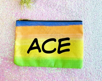 Blue + Yellow Personalized Name Pouch| Pencil Pouch| Travel Pouch| Pencil Pouch With Name| Colorful Makeup Bag| Unique Gift| School Supplies