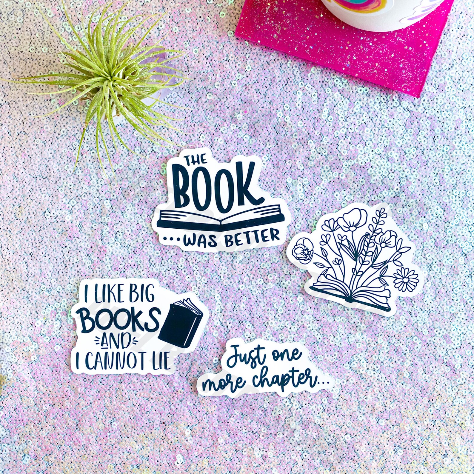 Book Lover Sticker Pack Water Resistant DieCut Stickers Etsy