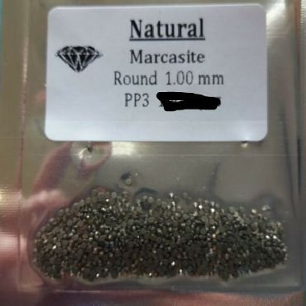 10 x 1 mm Pierres de marcassite en vrac pour la réparation de bijoux vintage ou l'artisanat PP3