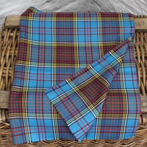 Anderson Scottish Tartan - Fat Quarter (75x50 cm / 29x19 inches) - Fine 100% Wool 11oz - Made in Britain *Excellent Quality*