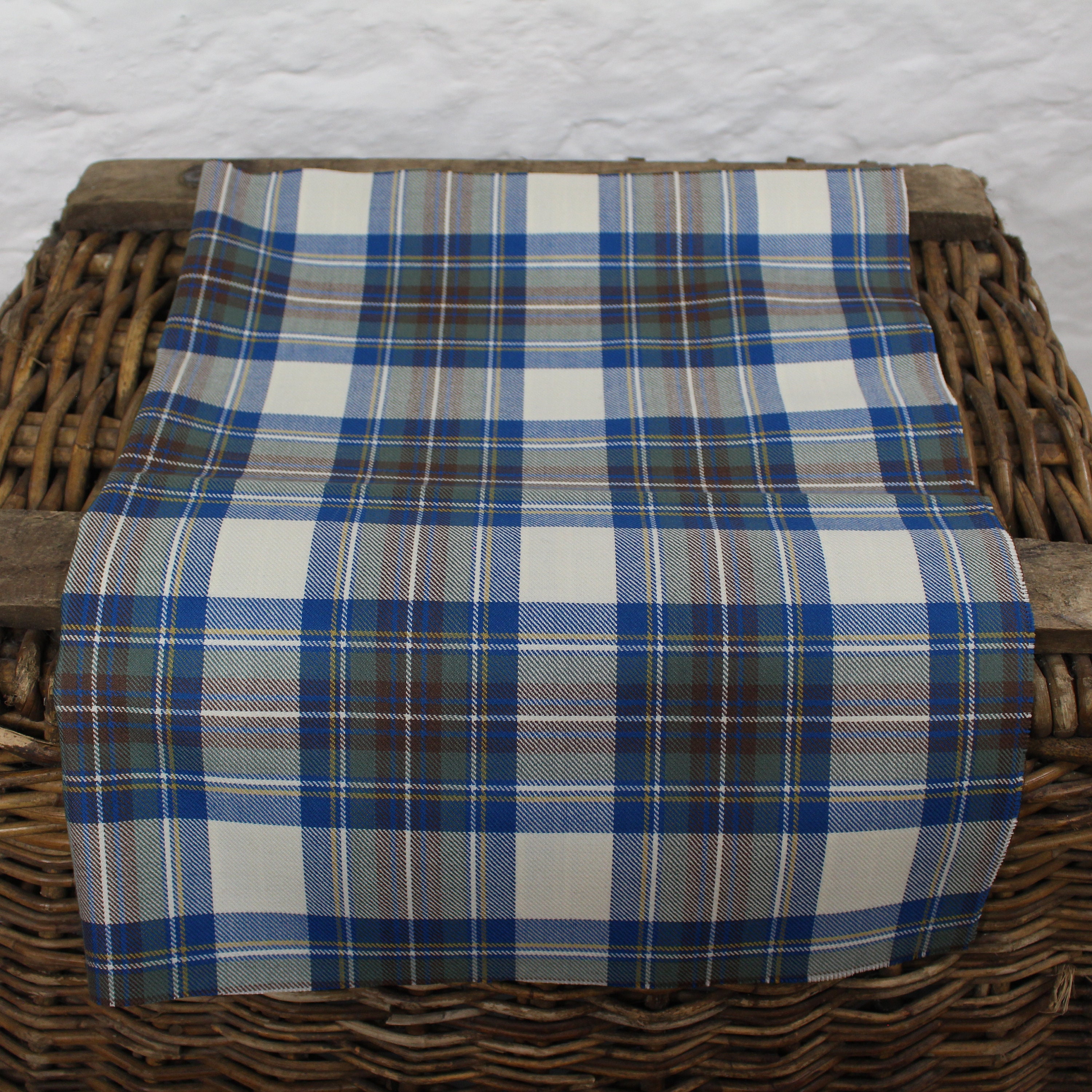 Stewart Blue Dress muted Scottish Tartan Fat Quarter Etsy
