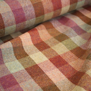Autumn Check 100% Wool Tweed Fabric UK Made Cloth  **Sold By The Half-Metre** Not Harris - Beautiful British Made Wool Fabric!
