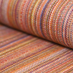Salsa Rainbow Stripe 100% Wool Tweed Fabric UK Made Cloth  **Sold By The Half-Metre** Not Harris - Beautiful British Made Wool Fabric!