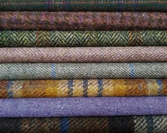 4 Zoll - Packungen mit 20 Stück - British Made 100% Wolle Tweed Stoffstücke 10cm x 10cm * Nicht Harris