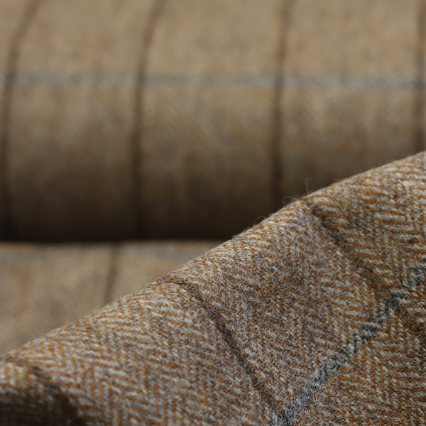 Woodland Windowpane 100% Wool Tweed Fabric UK Made Cloth  **Sold By The Half-Metre** Not Harris - Beautiful British Made Wool Fabric!