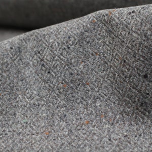 Fossil Diamond Donegal Fleck 100% Wool Tweed Fabric UK Made Cloth  *Sold By The Half-Metre* Not Harris - Beautiful British Made Wool Fabric!
