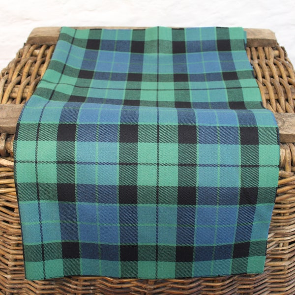 Tartan écossais *Ancient* MacKay - Fat Quarter (75 x 50 cm / 29 x 19 pouces) - Fine 100 % laine 11 oz - Fabriqué en Grande-Bretagne * Excellente qualité *