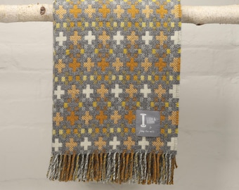 Britischer walisischer Wandbehang/Fair Isle Style Wolldecke Überwurf Schöne Qualität Gemütlich Warm Loom & Bobbin - Flechte