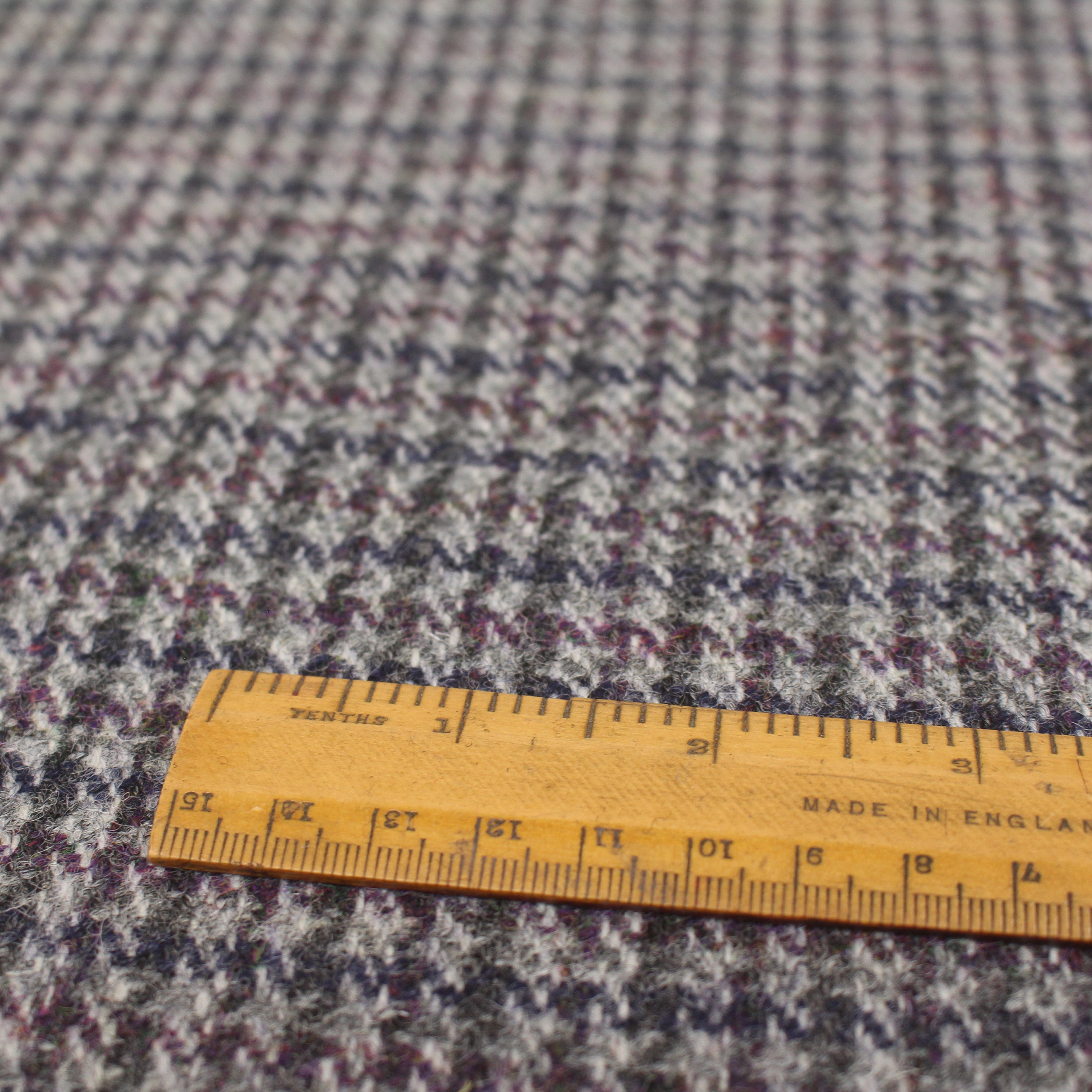 Blue / Grey / Purple Dogtooth 100% Wool Tweed Fabric UK Made | Etsy