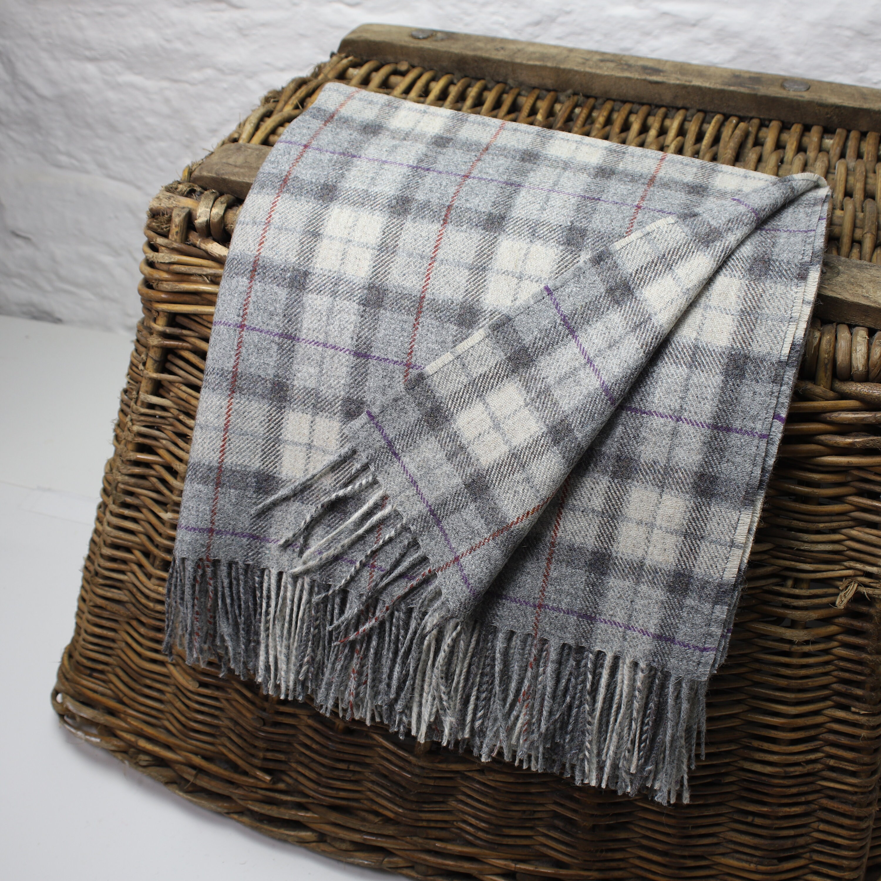 100 Wool Blanket/throw British Made Tweed Fabric not Etsy
