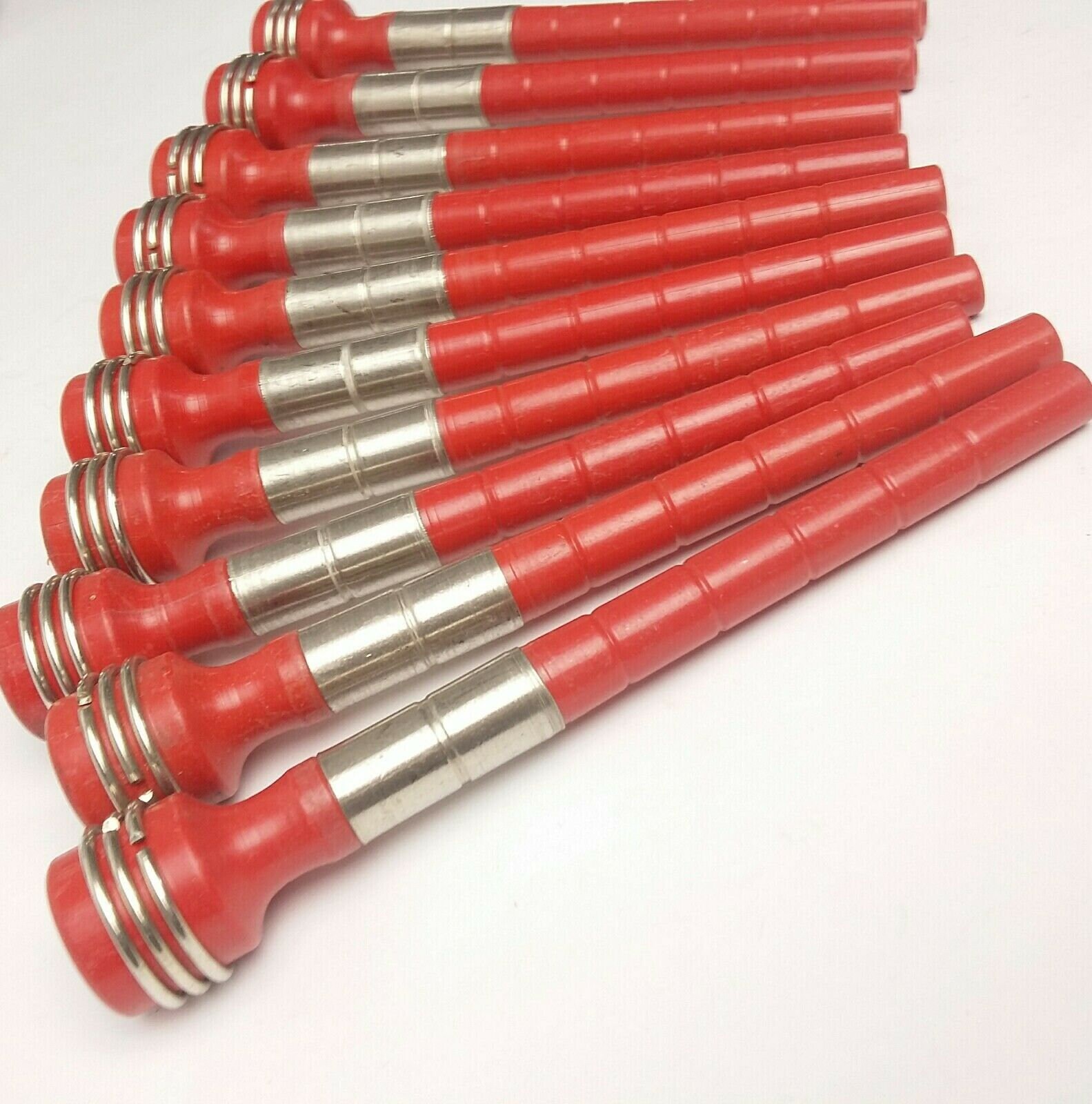 10x Vintage Red Bobbins Plastic Metal 20cm From Authentic Etsy