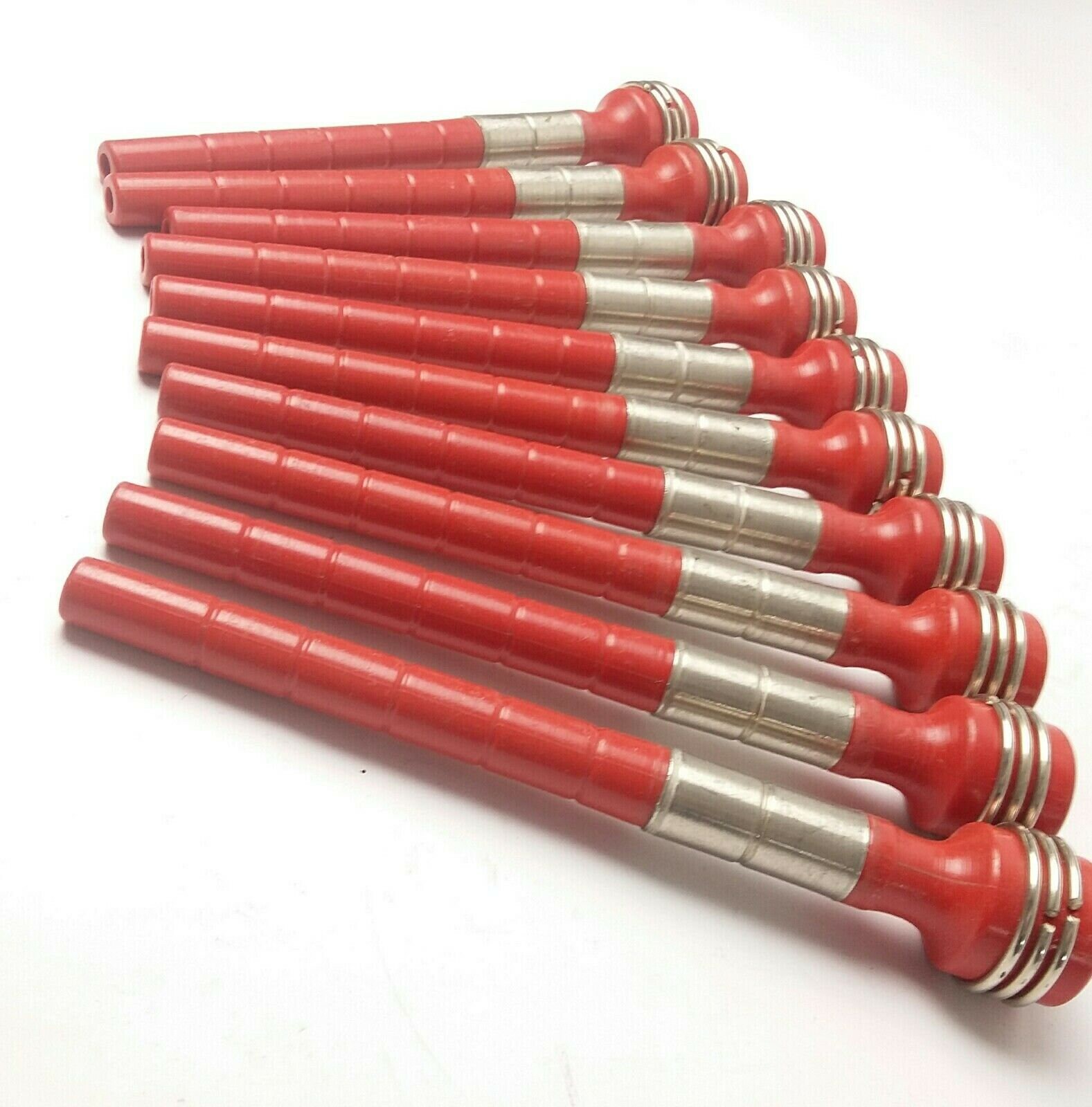 10x Vintage Red Bobbins Plastic Metal 20cm From Authentic Etsy