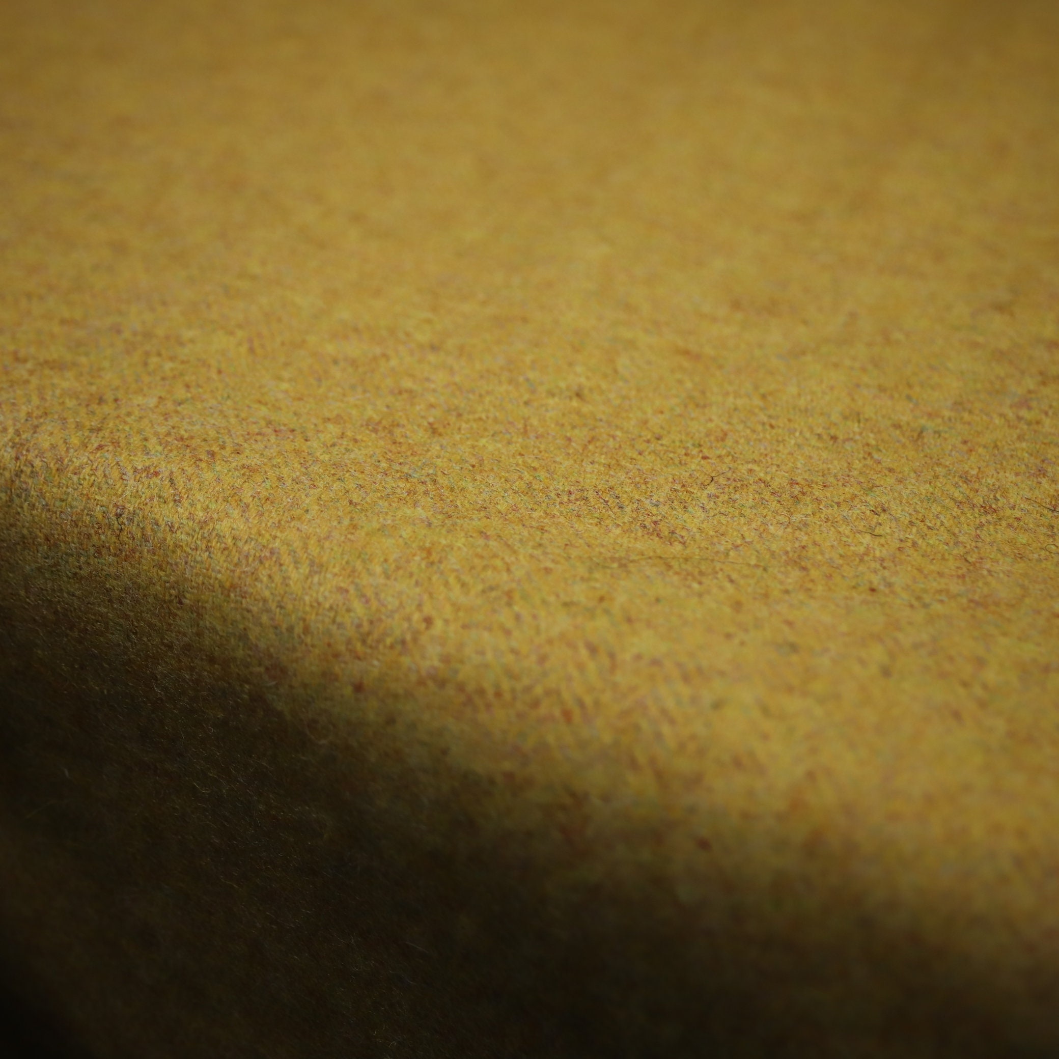 Mustard Yellow Herringbone 100 Wool Tweed Fabric UK Made Etsy