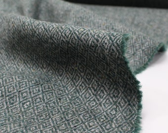 Forest Diamond Donegal Fleck 100% Wool Tweed Fabric UK Made Cloth  *Sold By The Half-Metre* Not Harris - Beautiful British Made Wool Fabric!