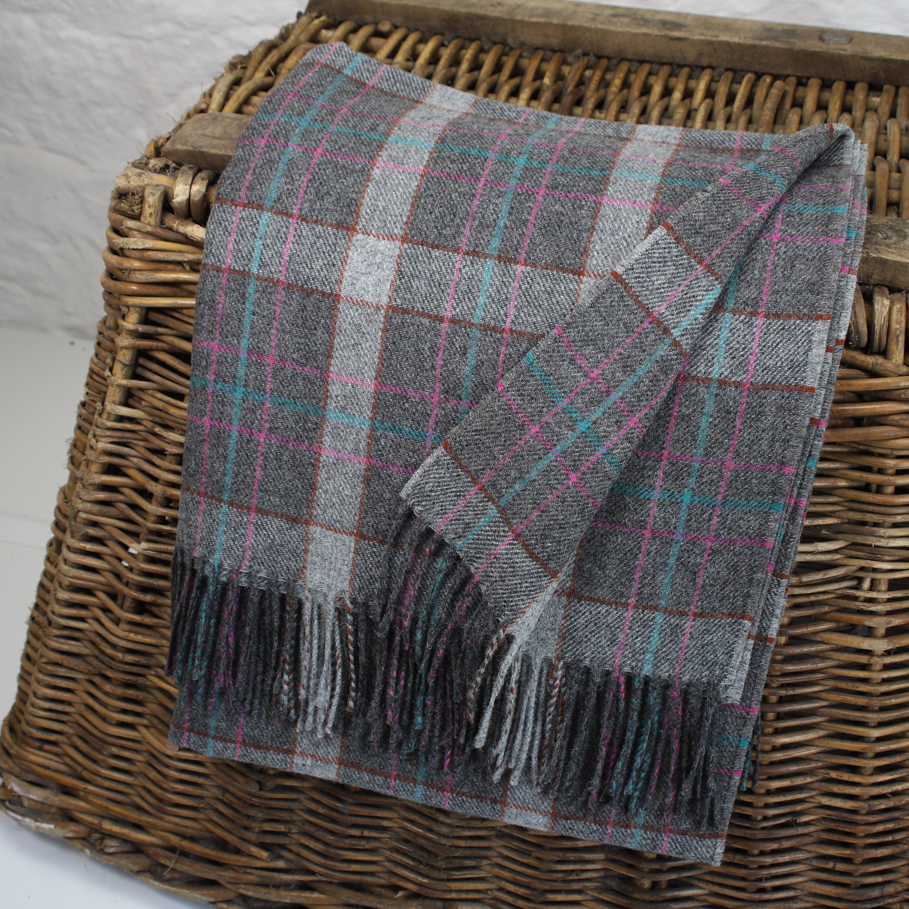 100 Wool Blanket/Throw British Made Tweed Fabric Not Etsy