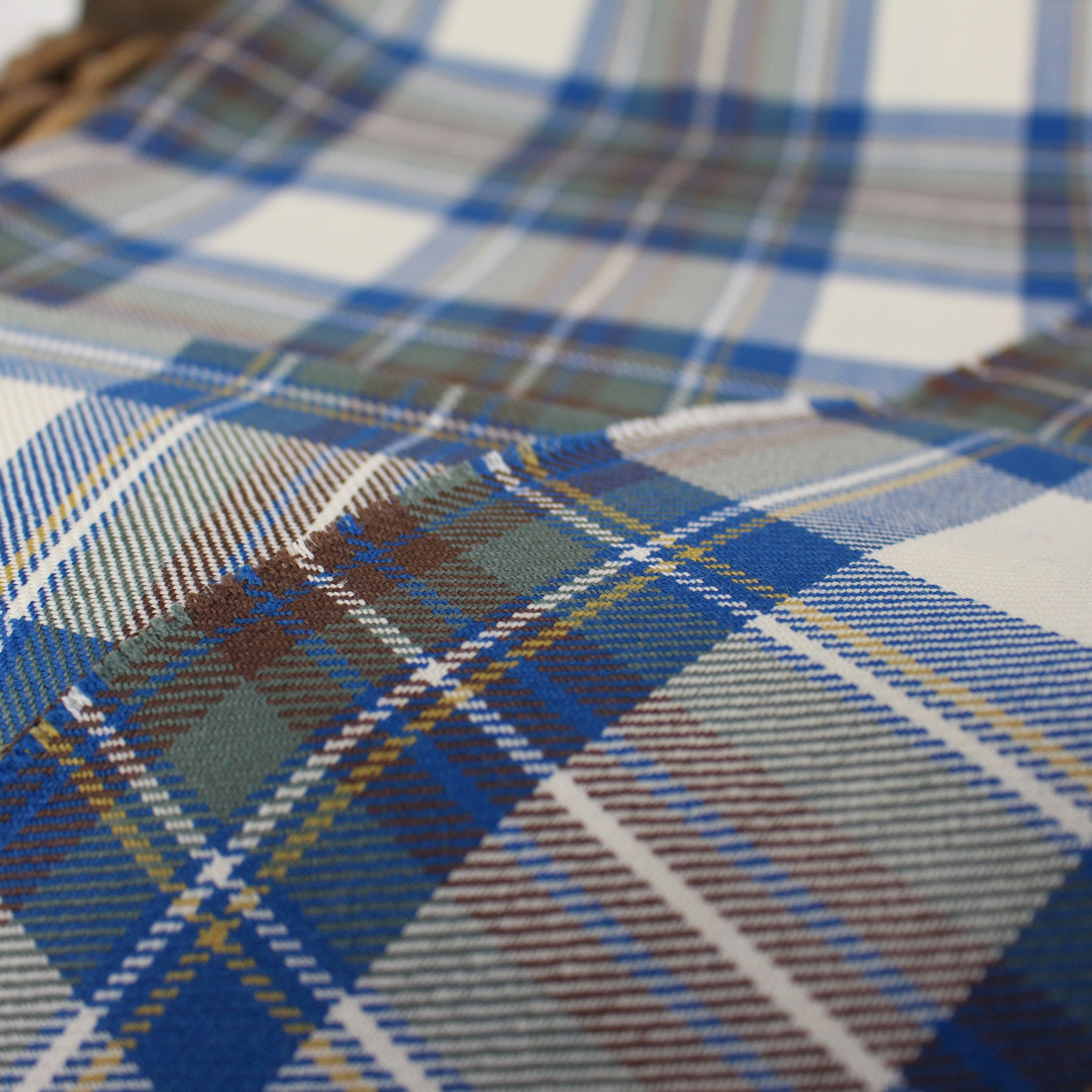 Stewart Blue Dress Muted Scottish Tartan Fat Quarter 75CM Etsy