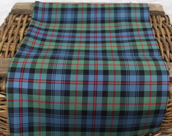 Pre-Cut - Murray of Atholl *Ancient* Scottish Tartan - Fat Quarter (75x50cm / 29x19inches) - Fine 100% Wool 11oz - Made in Britain