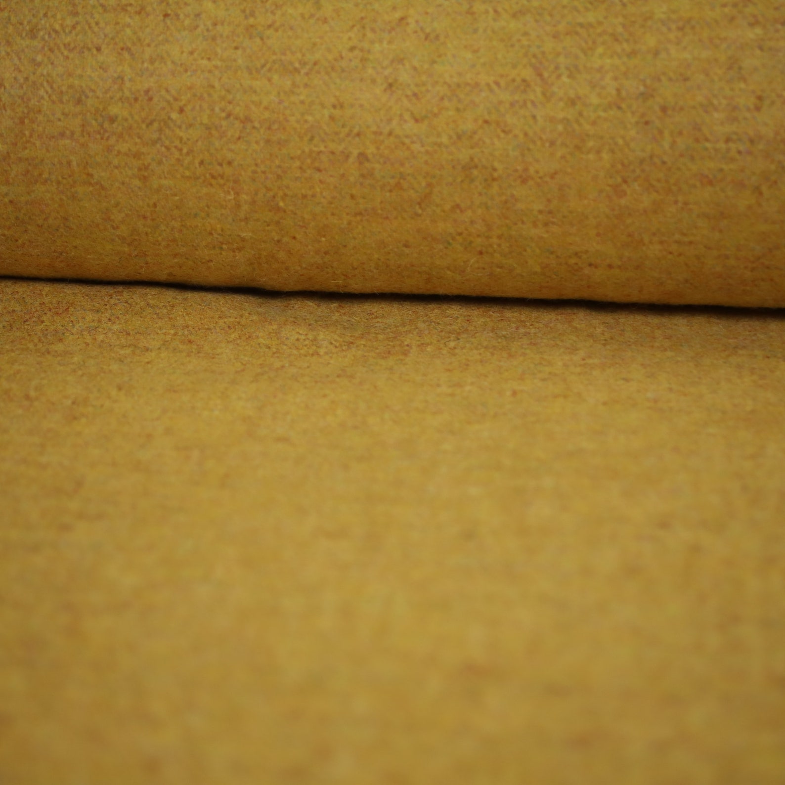 Mustard Yellow Herringbone 100 Wool Tweed Fabric UK Made Etsy
