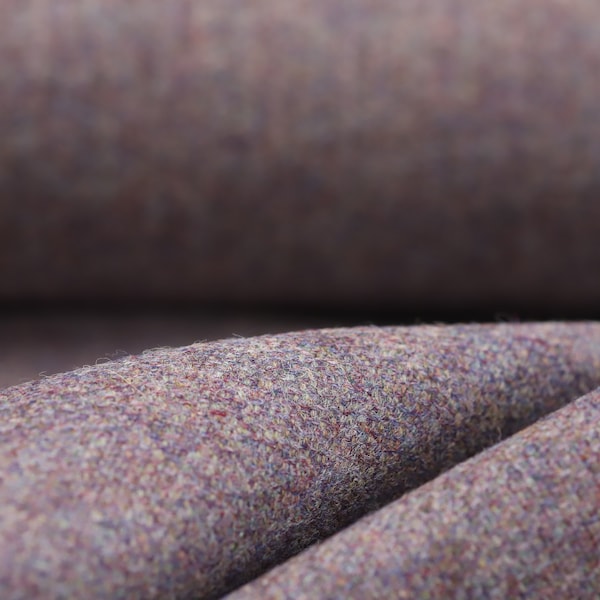 Purple Heather Mix 100% Wool Tweed Fabric UK Made Cloth  **Sold By The Half-Metre** Not Harris - Beautiful British Made Wool Fabric!