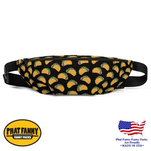 Taco Tuesday Fanny Pack by Phat Fanny - Waist Bag for Men, Women and Kids - Bum Bag, Fanny Bag, Waist Pack, Hip Pack, Sling Bag, Waist Purse