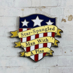 Star-Spangled Man - Captain America Shield - 1.75&quot; Wide Enamel Pin - First Avenger
