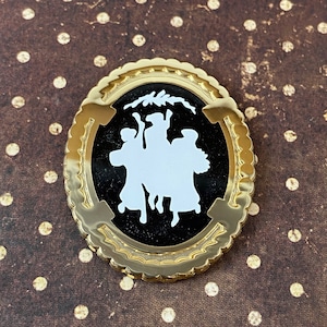 Agatha’s Pendant - 1.5” Tall Gold Plated Enamel Pin - Witch, Magic, Brooch
