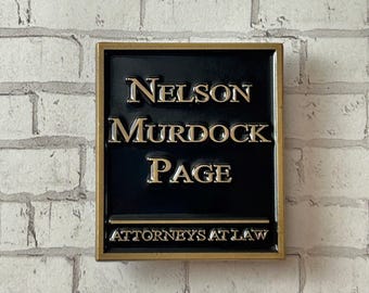 Nelson Murdock Page 1.5" Tall Enamel Pin - Daredevil, Lawyer, Attorneys At Law