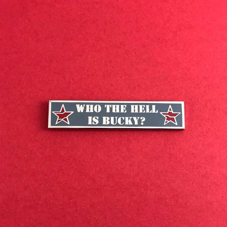 Who The Hell Is Bucky 2 Quote Lapel Pin Hard Enamel Etsy