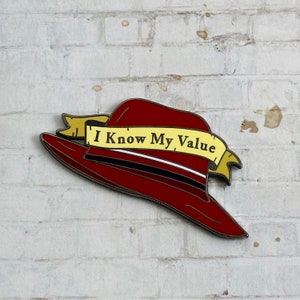 Conosco il mio valore - Spilla smaltata larga 2" - Peggy Carter