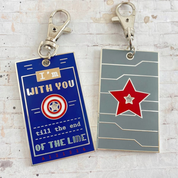 Steve Rogers & Bucky Barnes - Keychain/Bag Charm - I'm With You Till The End Of The Line - Captain America