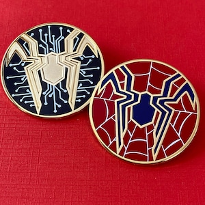 Spider  - 1.5" Hard Enamel Pin - Iron Spider, Integrated Suit