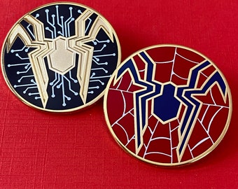 Spider  - 1.5" Hard Enamel Pin - Iron Spider, Integrated Suit