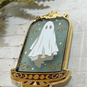 Vintage Ghost in a Jar Enamel Pin - 2
