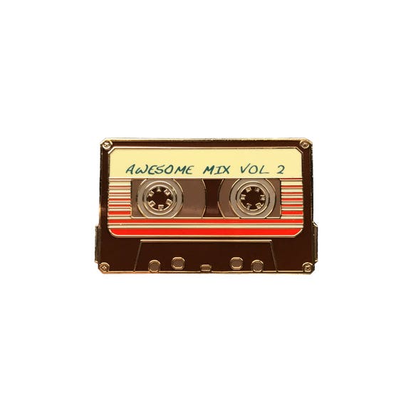 Guardians Of The Galaxy T-Shirt Sz M Groot Cassette Tape Awesome Mix Vol.2  Shirt