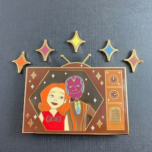 Limited Edition 3&quot; retro tv harde emaille pin met 5 bijpassende Stardust pins