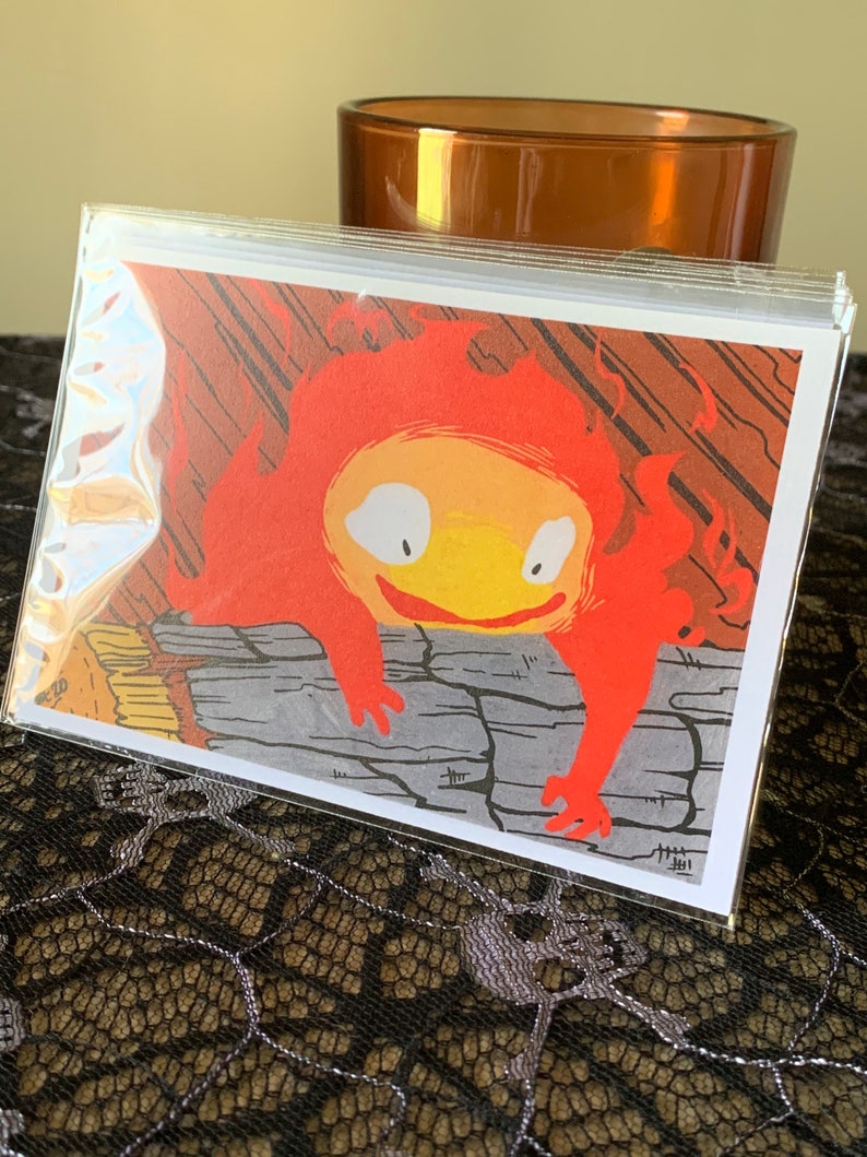 Howls Moving Castle Calcifer Print - Etsy