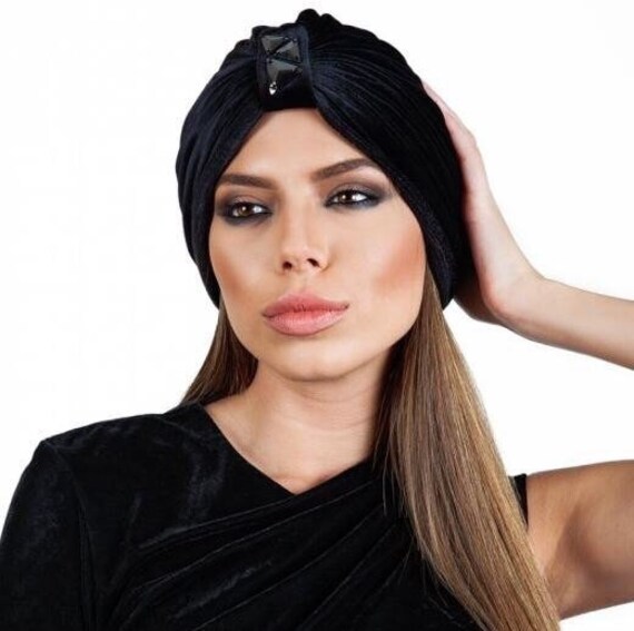 Black Velvet Headwrap