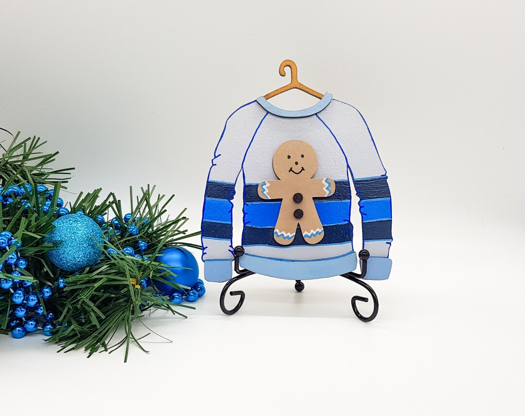 Gingerbread Man Christmas Jumper Decoration Etsy