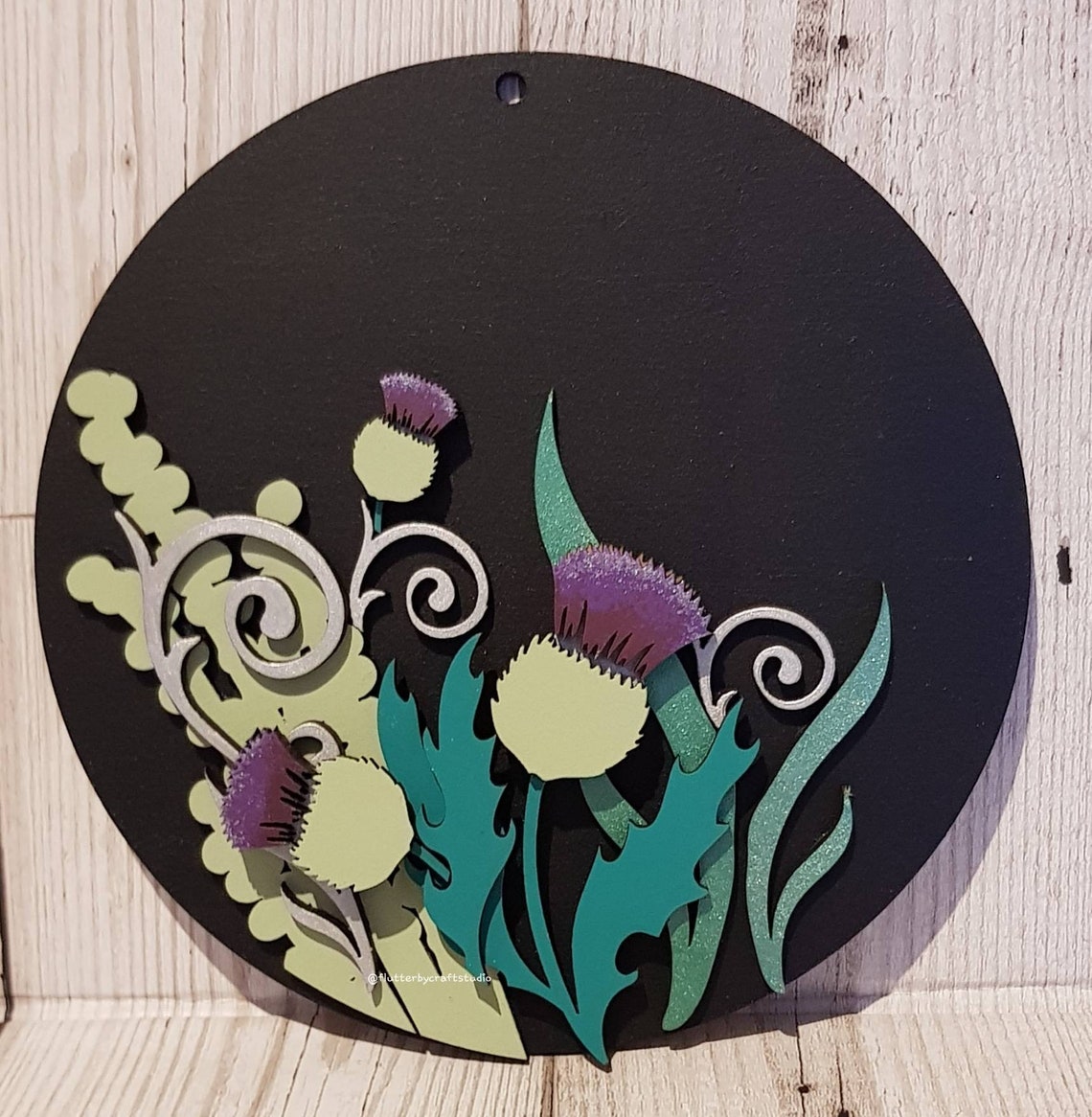 Scottish Thistle Plaque Wall Art. Hanging Plaque Can Be Etsy