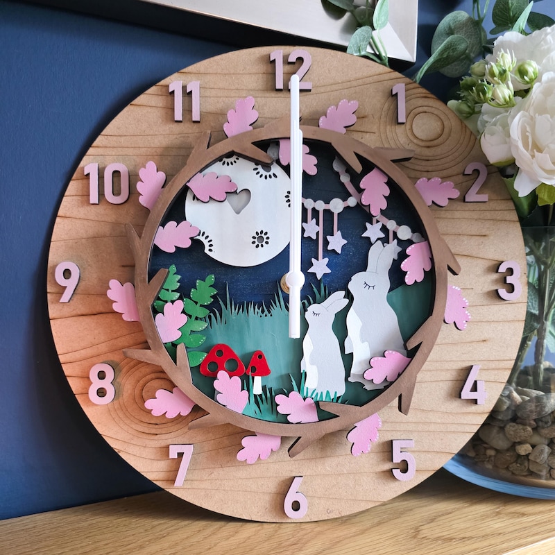 Bunny Clock - Etsy