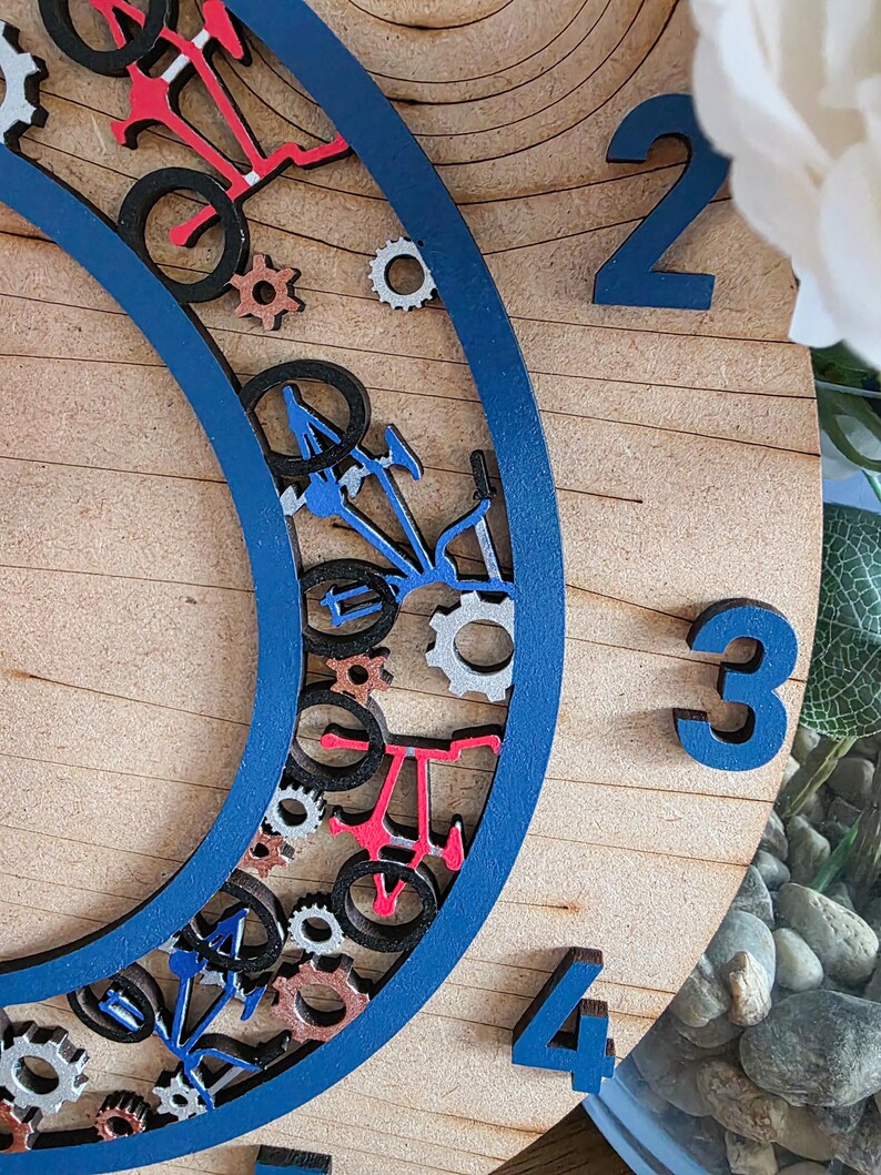 Along Clock Designs BMX Themed Wall Clock. Bedroom, Nursery Art, Time Teller. - Etsy