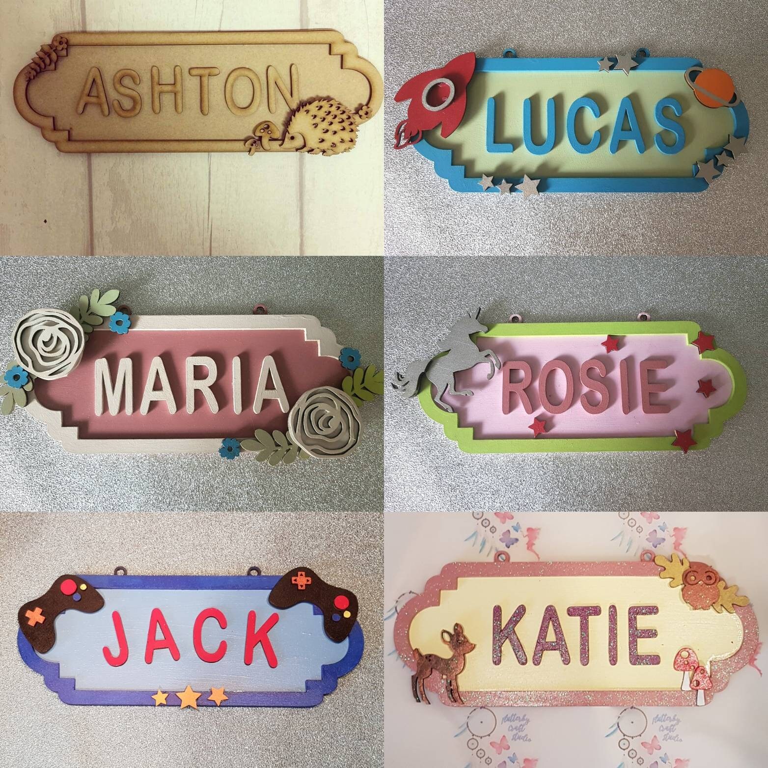 Personalised Wooden Door Signs. Children's Bedroom Name Etsy UK