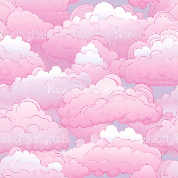 Pink Cotton Candy Seamless DIGITAL PRINT