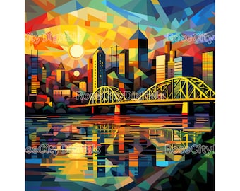 Portland Oregon Art DIGITAL PRINT