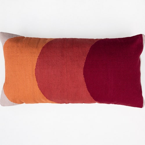 Shades Handwoven Art Deco Kilim Pillow Cover Woven Colorful Etsy